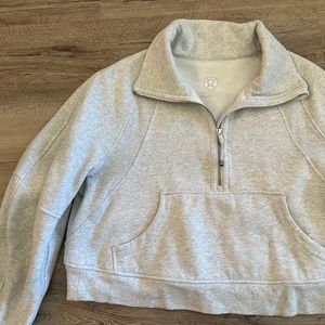 Oversized Scuba Half Zip in Heathered Grey 🩶